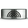 thumbnail image 2 of Tungsten Sky Spectrum Rainbow Band Ring 8mm Men Women Comfort Fit Brushed Gray Flat Cut Black Polished, 2 of 4