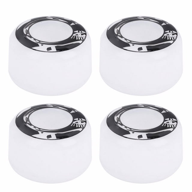 FAGINEY Roues de Planche à Roulettes Blanches/blanches avec Motif de Remplacement, 4 Pcs/ensemble Roues de Planche à Roulettes, Outil Parfait pour Sports de Plein Air Planche à Roulettes