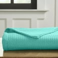 thumbnail image 4 of Superior Waffle Weave Knit Cotton Blanket, King, Turquoise, 4 of 6