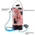 thumbnail image 6 of AFISHTOUR Portable Camping Shower, 2.2 Gallons/10L Solar Shower Bag with Foot Pump for Camping, Beach (Pink), 6 of 10