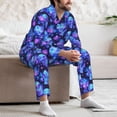 thumbnail image 7 of Sikiie Skull flower star sky Mens Pajama Set, Soft Warm Long Sleeve Sleepwear, Cozy Button-Down Pjs for Men-X-Large, 7 of 7