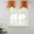 Burnt Orange Ombre Tie Up Valances Curtain, Gradient Color Adjustable ...