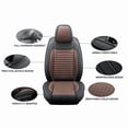 thumbnail image 4 of Car Seat Covers Full Set Fit for Lexus RX350 2009-2026, Premium Faux Leather Seat Protectors, Breathable, Waterproof & Anti-Slip Full Wrapping Edge Seat Covers (Black&Brown, Full Set), 4 of 7