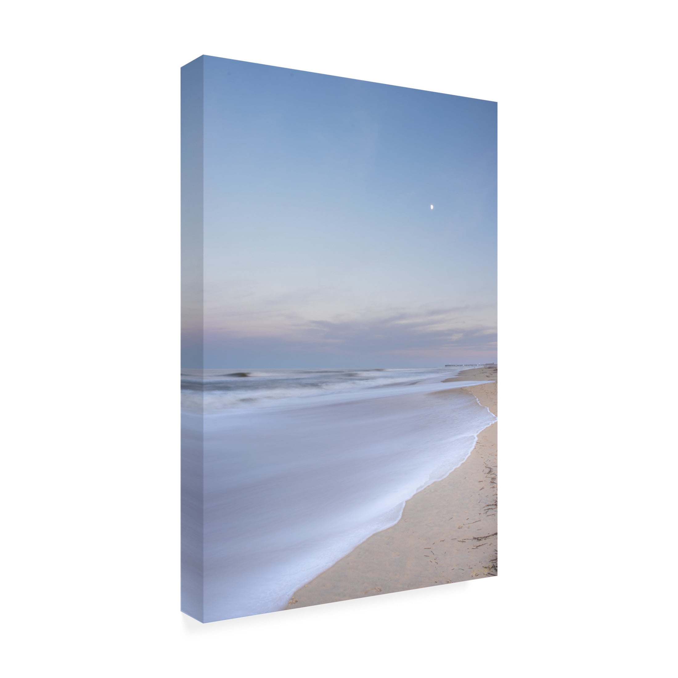 Canvas Wall Art - Life BeautifuLEE 'Ocean Water Washing Foam' Wall Art for Living Room, Bedroom, or Office Décor by Trademark Fine Art - 12 x 19 Inches