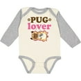 thumbnail image 3 of Inktastic Pug Lover Dog Girls Long Sleeve Baby Bodysuit, 3 of 5