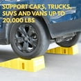 thumbnail image 3 of 2 Pack Car Ramps，Portable Truck Service Ramps Lifts with Reflective Strips，Heavy-Duty Vehicle Ramps Oil Change for Home Garage or Shop RV Trailer Tire Changes & Maintenance, 20000 lbs,Yellow.$$Other, 3 of 9