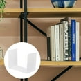 thumbnail image 5 of Uxcell Acrylic Bookends, 2 Pack L-shaped Book Ends for Shelves Desktop Bookshelf Magazine Organizer Holder, White, 5 of 6