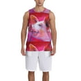 thumbnail image 4 of Easygdp Pink Pig Men's Mesh Basketball Jersey Quick Drying Sleeveless Shirts Fitted Muscle Tank Tops Sport Round Neck T-Shirt - 4X-Large, 4 of 9