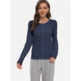 thumbnail image 5 of Women's Long Sleeve Button Down Crew Neck Classic Sweater Cardigan, 5 of 6
