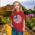 thumbnail image 5 of BRGZLK American Flag Patriotic T-Shirt For Toddler Kids 4Th Of July Letter Printed Shirt Boys Girls Cute Round Neck Soft Short Sleeve Cotton Tee Red 3-4 Years, 5 of 6