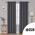 thumbnail image 2 of Cortinas Opacas con Aislamiento Térmico, 140x240 CM Ancho x Alto, Cortinas para Salón y Dormitorio, Diseño Moderno con Ojales, Gris Oscuro, 1 Unidad, 2 of 5
