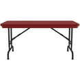 thumbnail image 2 of UrbanPro 22-32" Adjustable Plastic Resin & Steel Folding Table in Red/Black, 2 of 6