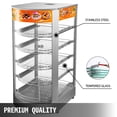 thumbnail image 1 of VEVOR - Calentador de alimentos comercial de 110 V y 14,2 pulgadas, calentador de pizza electrico de 5 niveles y 800 W, pantalla de 86 a 185 °F, vitrina de pastelería con puerta de, 1 of 8