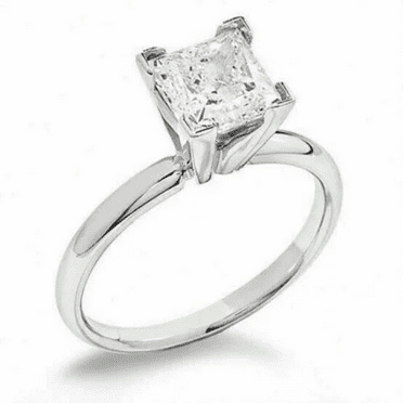 2CT Moissanite (VVS1,D) 14K White Gold Solitaire Ring Fine Jewelry for Women Gifts