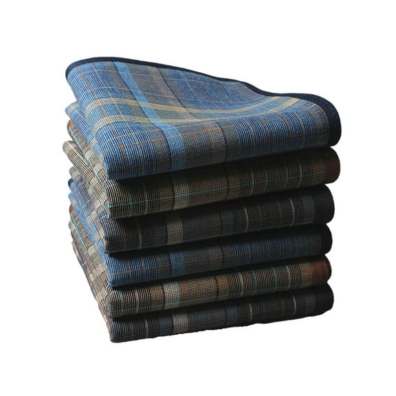 SIEYIO Vintage Hankie Male Handkerchiefs Polyester Lattice Pattern Soft Washable Hankies Chest Towel Pocket Handkerchiefs