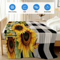 thumbnail image 4 of Sunflower Checkered Cooling Blanket,Lightweight Breathable Summer Throw Blanket with Double Sided Cold Effect,Black Buffalo Plaid Pastoral Flowers Picnic Blankets Bed Sheet for Hot Sleepers 50"x60", 4 of 8