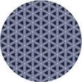 thumbnail image 1 of Ahgly Company Machine Washable Indoor Round Transitional Night Blue Area Rugs, 7' Round, 1 of 7
