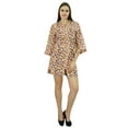 thumbnail image 3 of Bimba Women Short Robe Cotton Wrap Printed Getting Ready Robe, 3 of 5