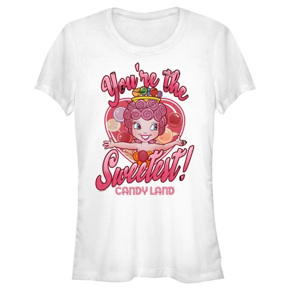 Junior's Candy Land You're the Sweetest  Graphic Tee White 2X Large