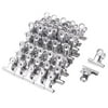 60 Pack 1.2 Inch Bulldog Clips Metal Hinge Clips Bull Binder Paper File Clamps