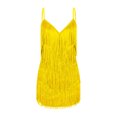 thumbnail image 4 of Lolmot Sexy Dresses for Women Sparkly Sequin Tassel Dress Spaghetti Strap Backless V Neck Fringe Mini Dress Cocktail Evening Party Dress, 4 of 4