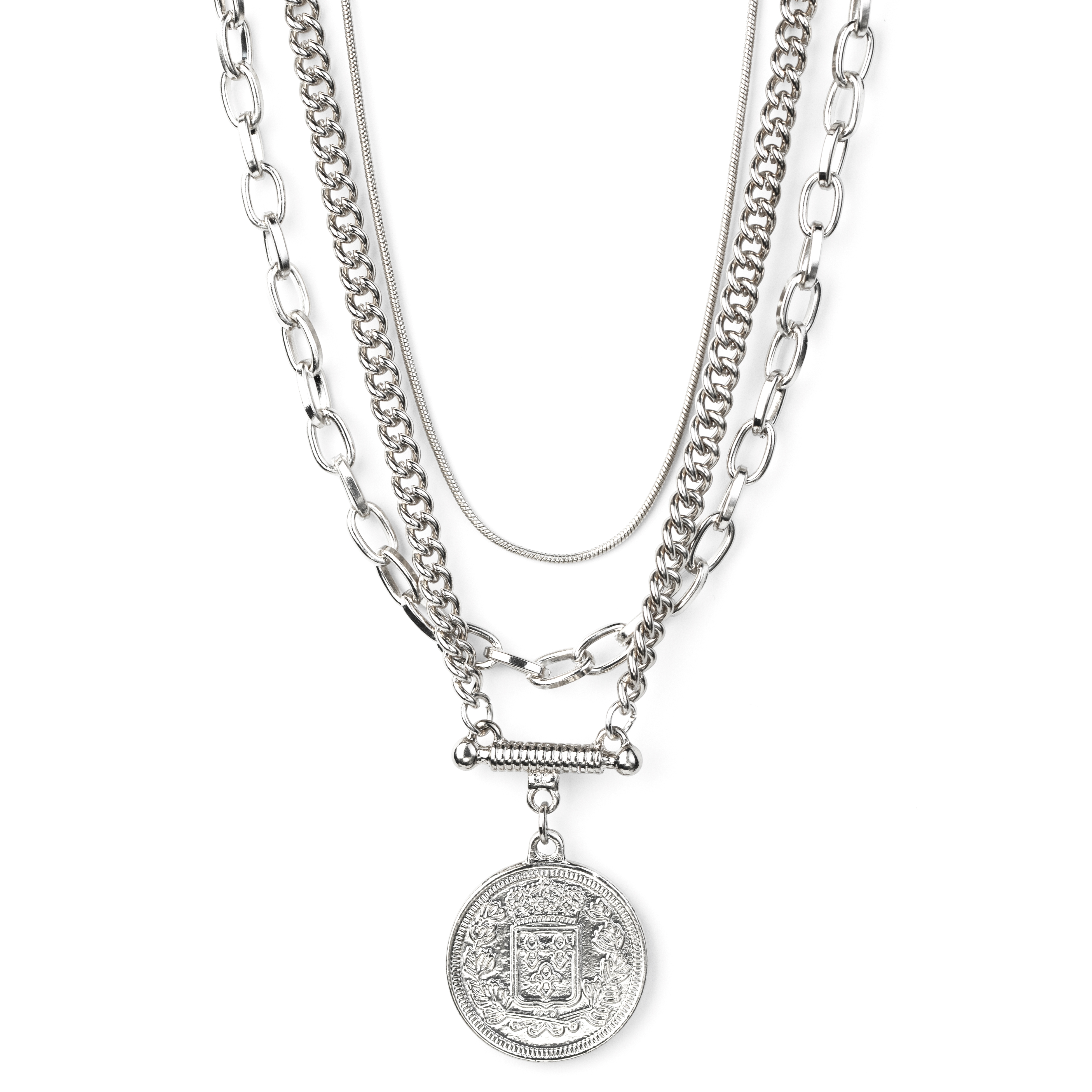 Circle Necklaces - 3 Layered Necklace 