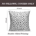 thumbnail image 5 of LALILO Throw Pillow Covers Polka Dot With Dots Cute Black And White Polka Dot Monochrome Polka Dot And Doodle Set of 2 Square 18 x 18 Inch Pillowcase, 5 of 5