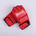 thumbnail image 1 of Guantes de boxeo de medio dedo para adultos y niños, guantes de boxeo para Sanda, UFC, entrenamiento de lucha Muay Thai, guantes de boxeo MMA, 1 of 5
