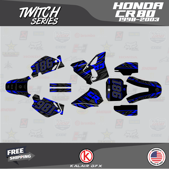 Kalair GFX Graphics Kit for Honda CR80 (1998-2003) Twitch Series