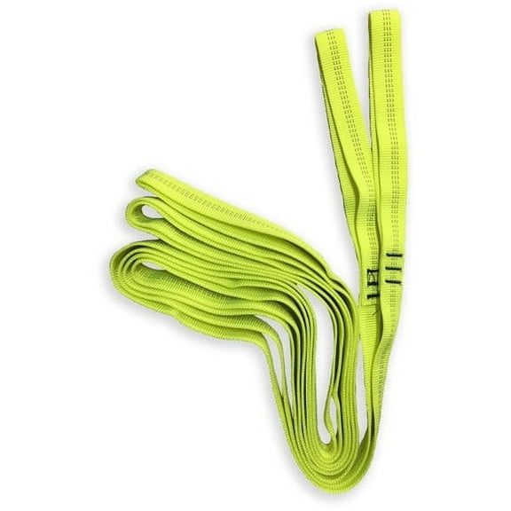 Rescue Sling with 8" End Loops - Lime Yellow