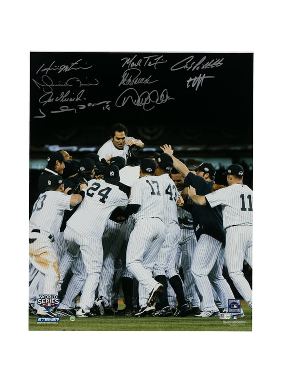 New York Yankees Autographed 16" x 20" 2009 World Series Celebration Photograph Featuring Derek Jeter, CC Sabathia, Mariano Rivera, Jorge Posada and more! - Fanatics Authentic Certified