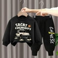 thumbnail image 2 of Gubotare Toddler Clothes for Boys Sets Boys Long Sleeve Soft Basic T-shirt and Joggers 2-piece Outfit Set Size 4T 5T (Black,4-5 Years), 2 of 7