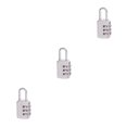 thumbnail image 4 of Langgg 3 Digit Combination Password Lock Alloy Cabinet Travel Luggage Padlock white 3Set, 4 of 6