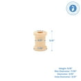 thumbnail image 2 of Wooden Spool for Crafts 1/2 x 5/8-inch Pack of 100, Small Empty Thread Spools, Wood Spools for Crafts with Wooden Spindles, by Woodpeckers, 2 of 7