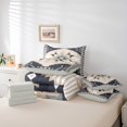 thumbnail image 6 of Feelyou Blue Hippie Aztec Bedding Comforter Set 7pcs for Women, Wheat Triangle Stripes Queen Bedding Sets, Vintage Bohemian Style Reversible Queen Sheet Sets, Breathable Home Decor, 6 of 8