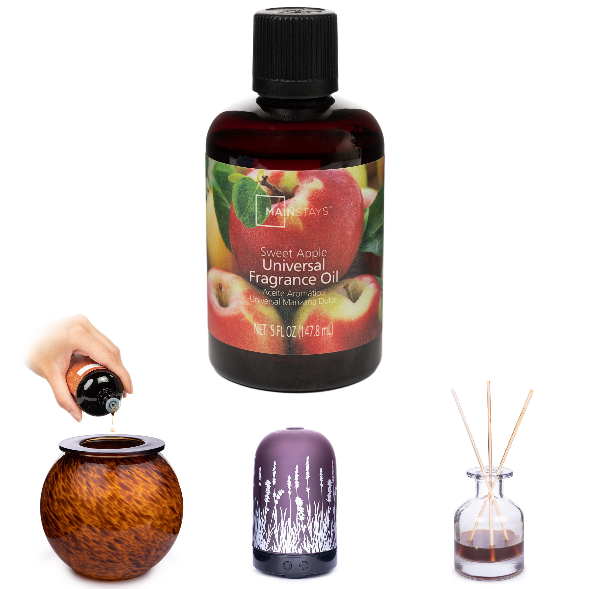 Mainstays Universal Fragrance Oil, Sweet Apples Scented, 5 fl oz (2-Pack)