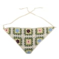 thumbnail image 4 of Unique Bargains Knitted Triangle Bandana 2 Pcs Brown Red Dark Green, 4 of 5