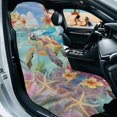 thumbnail image 2 of Kuiaobaty Sea Turtle Print Car Seat Towels for Front Seats Plumeria Starfish Print Towel Bucket Seat Covers with Storage Bag 60 x 33 Inch Absorbent Athletic Towels for Car Seats, 2 of 8