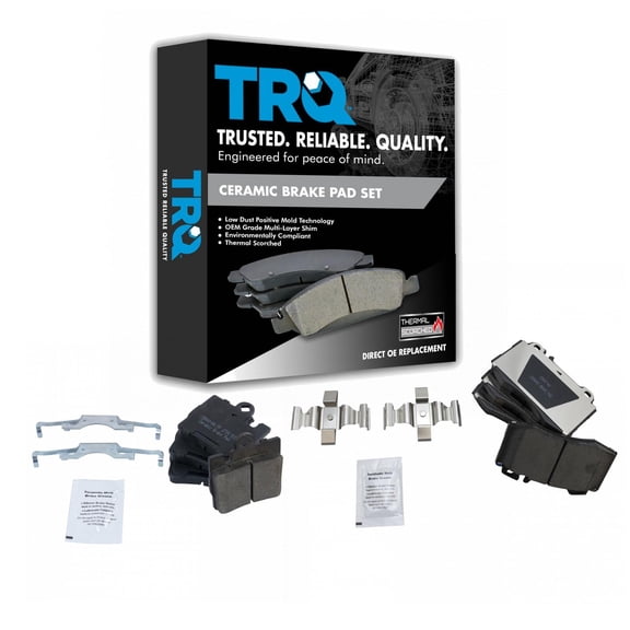 TRQ Front & Rear Ceramic Disc Brake Pad Kit for Mercedes Benz New BFA20251 Fits select: 2000-2002 MERCEDES-BENZ S, 2000-2003 MERCEDES-BENZ CL