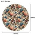 thumbnail image 6 of Pioneer Flower Floral Print Pattern Round Tablecloth 60"x60",Wrinkle Wipeable Table Cloth for Kitchen Dining Room Picnic Patio Party, 6 of 6