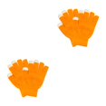 thumbnail image 4 of Jumpingount 1 par de guantes de invierno para mujer, cubierta de mano, accesorio de ropa, guante de punto cómodo con Color sólido para Naranja 2Conjunto, 4 of 6