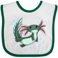 thumbnail image 3 of Inktastic Cute Axolotl Swimming with Bubbles Boys or Girls Baby Bib, 3 of 4