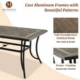 thumbnail image 4 of Mondawe 67"x 40" Outdoor Garden Square Aluminum Frame Tile Long Table for Large Gatherings, Backyard, Patio, Deck or Porch, 4 of 8
