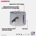 thumbnail image 4 of Lenox Speed Slot LXAH3212 Hole Saw, 2-1/2 in Dia, Carbide Cutting Edge, 4 of 9