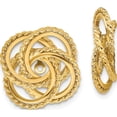 thumbnail image 1 of 14K Yellow Gold Polished & Twisted Fancy Earring Jackets (11 X 11) Made In United States t575j, 1 of 5