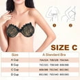 thumbnail image 2 of A pair of black complexion silicone hand palmprint lace chest stickers female wedding dress gathered invisible back suspenders, 2 of 5