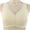 Beige, variant on Women's Zipper Front Closure Sports Bra No Steel Ring Comfort Sports Bra Fitness Running Shockproof Back Support Yoga Bras Coffee L