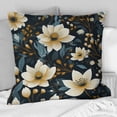thumbnail image 2 of Designart "Monochrome Magnolia Grandeur III" Floral Printed Throw Pillow, 2 of 5