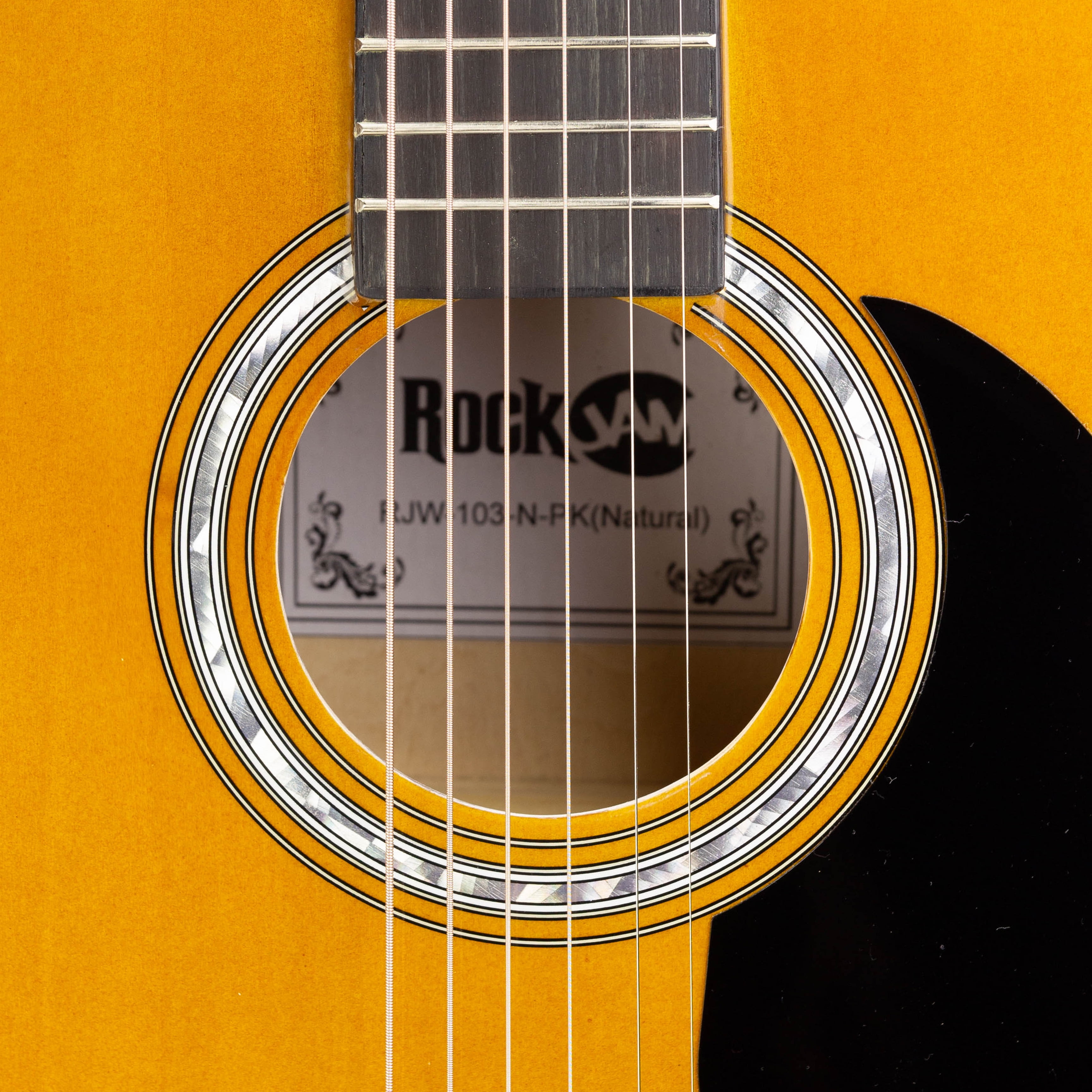 RockJam Full-Size Dreadnought Acoustic Guitar Kit with Tuner, Bag , Stand & Lessons
