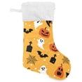 thumbnail image 5 of SKYSONIC Christmas Stocking Set of 2, Halloween Ghost Pumpkin Xmas Stockings and Plush Fur Cuff Stockings Fireplace Decorations for Family Holiday Xmas Party Decorations, 5 of 7